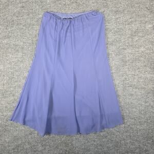 The Vintage Twin Periwinkle Midi Skirt Flowy A-Line Elastic Waist Petite MP